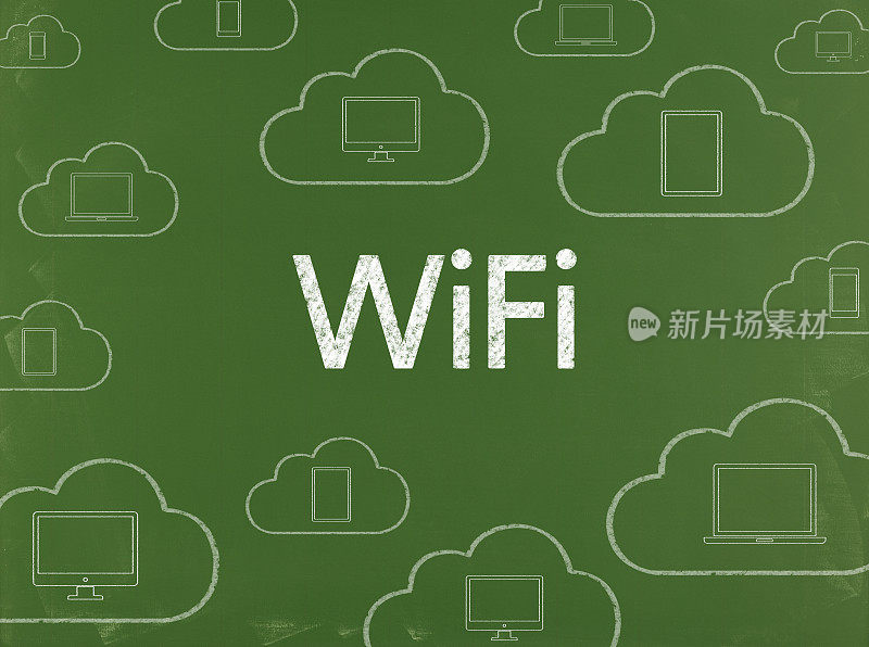 WiFi -商业黑板背景